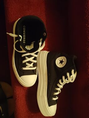 Converse Kids Black & White High-Top Sneakers